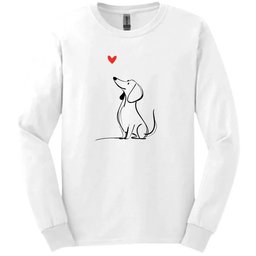 Dachshund Sketch Dog Long Sleeve Tee Gift For Dog Lover