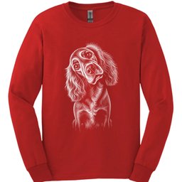 Cocker Spaniel Tilted Dog Long Sleeve Shirt Gift For Dog Lover