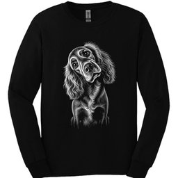 Cocker Spaniel Tilted Dog Long Sleeve Shirt Gift For Dog Lover