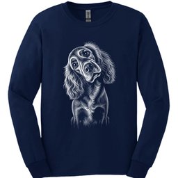 Cocker Spaniel Tilted Dog Long Sleeve Shirt Gift For Dog Lover