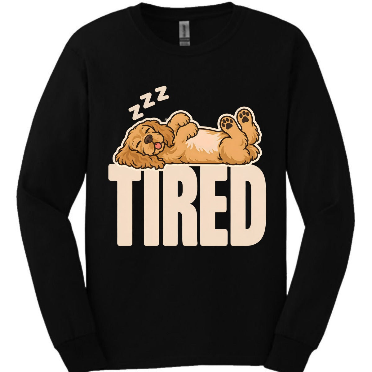 Cocker Spaniel Tired Dog Long Sleeve Shirt Gift For Dog Lover
