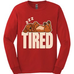 Coonhound Tired Dog Long Sleeve Shirt Gift For Dog Lover