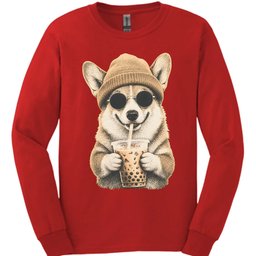 Corgi Hipster Dog Long Sleeve Shirt Gift For Dog Lover