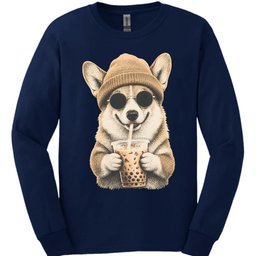 Corgi Hipster Dog Long Sleeve Shirt Gift For Dog Lover