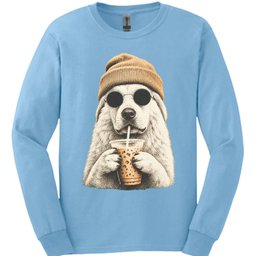 Great Pyrenees Hipster Dog Long Sleeve Shirt Gift For Dog Lover