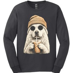 Great Pyrenees Hipster Dog Long Sleeve Shirt Gift For Dog Lover