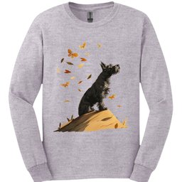 Kerry Blue Terrier Fall Dog Long Sleeve Shirt Gift For Dog Lover