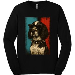English Springer Spaniel Punk Dog Long Sleeve Shirt Gift For Dog Lover