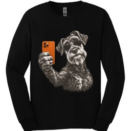 Giant Schnauzer Selfie Dog Long Sleeve Shirt Gift For Dog Lover