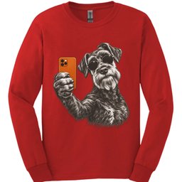 Giant Schnauzer Selfie Dog Long Sleeve Shirt Gift For Dog Lover