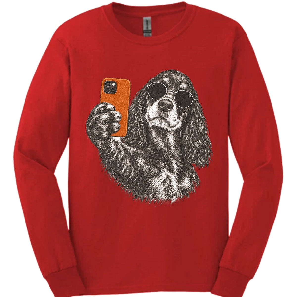 Gordon Setter Selfie Dog Long Sleeve Shirt Gift For Dog Lover