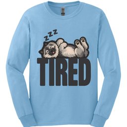 Keeshond Tired Dog Long Sleeve Shirt Gift For Dog Lover