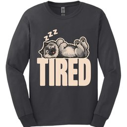 Keeshond Tired Dog Long Sleeve Shirt Gift For Dog Lover