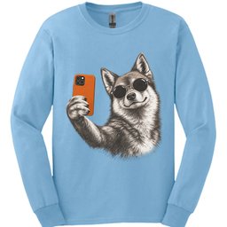 Finnish Spitz Selfie Dog Long Sleeve Shirt Gift For Dog Lover