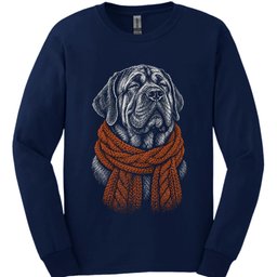 Mastiff Winter Dog Long Sleeve Shirt Gift For Dog Lover