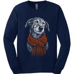Lurcher Winter Dog Long Sleeve Shirt Gift For Dog Lover
