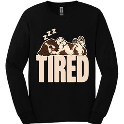 English Springer Spaniel Tired Dog Long Sleeve Shirt Gift For Dog Lover