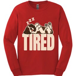 English Springer Spaniel Tired Dog Long Sleeve Shirt Gift For Dog Lover
