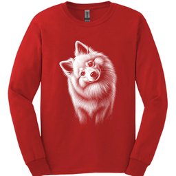 Japanese Spitz Tilted Dog Long Sleeve Shirt Gift For Dog Lover