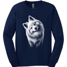 Japanese Spitz Tilted Dog Long Sleeve Shirt Gift For Dog Lover