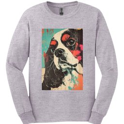 King Charles Cavalier Punk Dog Long Sleeve Shirt Gift For Dog Lover
