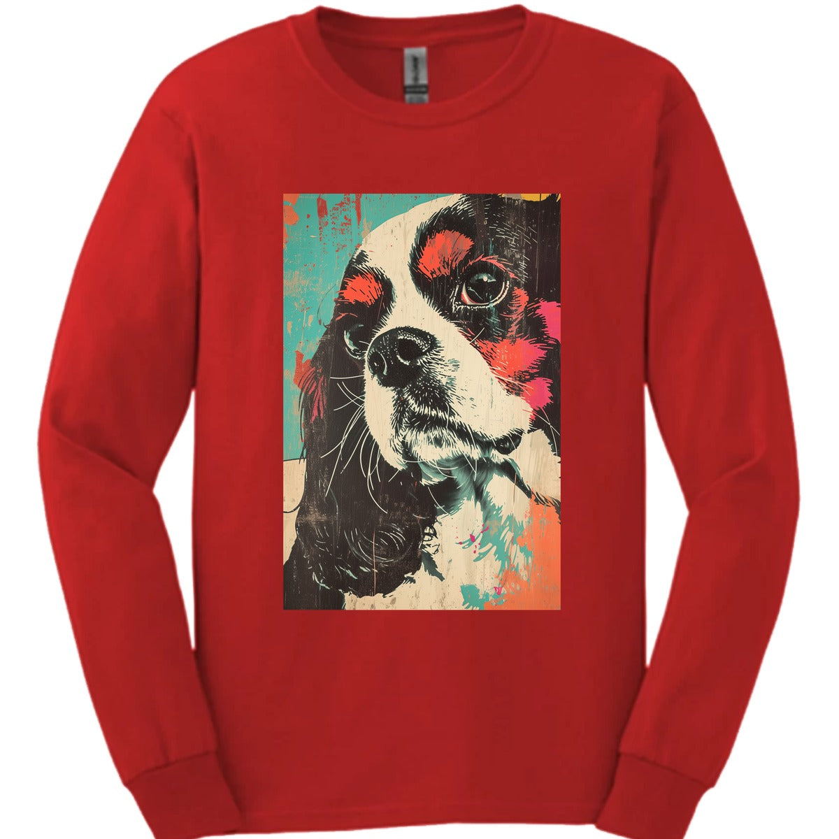 King Charles Cavalier Punk Dog Long Sleeve Shirt Gift For Dog Lover