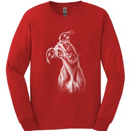 Lurcher Tilted Dog Long Sleeve Shirt Gift For Dog Lover