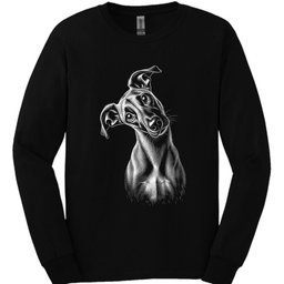 Lurcher Tilted Dog Long Sleeve Shirt Gift For Dog Lover