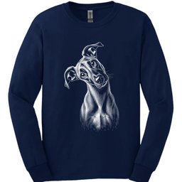 Lurcher Tilted Dog Long Sleeve Shirt Gift For Dog Lover