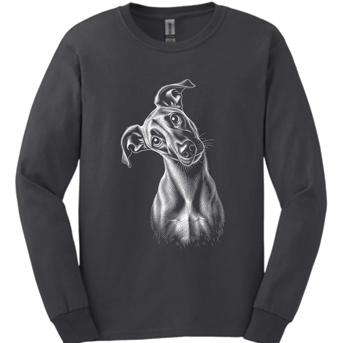 Lurcher Tilted Dog Long Sleeve Shirt Gift For Dog Lover