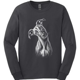 Lurcher Tilted Dog Long Sleeve Shirt Gift For Dog Lover