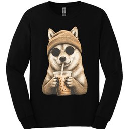 Finnish Spitz Hipster Dog Long Sleeve Shirt Gift For Dog Lover