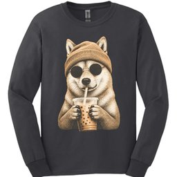 Finnish Spitz Hipster Dog Long Sleeve Shirt Gift For Dog Lover