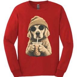 Golden Retriever Hipster Dog Long Sleeve Shirt Gift For Dog Lover