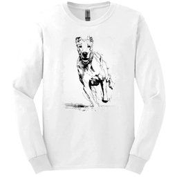 Great Dane Running Dog Long Sleeve Tee Gift For Dog Lover