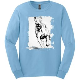 Great Dane Running Dog Long Sleeve Tee Gift For Dog Lover