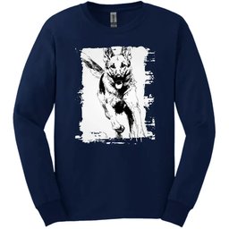 German Shepherd Running Dog Long Sleeve Tee Gift For Dog Lover