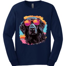Flat Coated Retriever Top Dog Long Sleeve Shirt Gift For Dog Lover