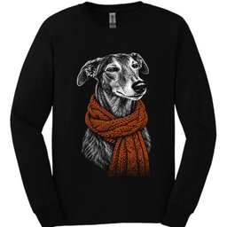 Greyhound Winter Dog Long Sleeve Shirt Gift For Dog Lover