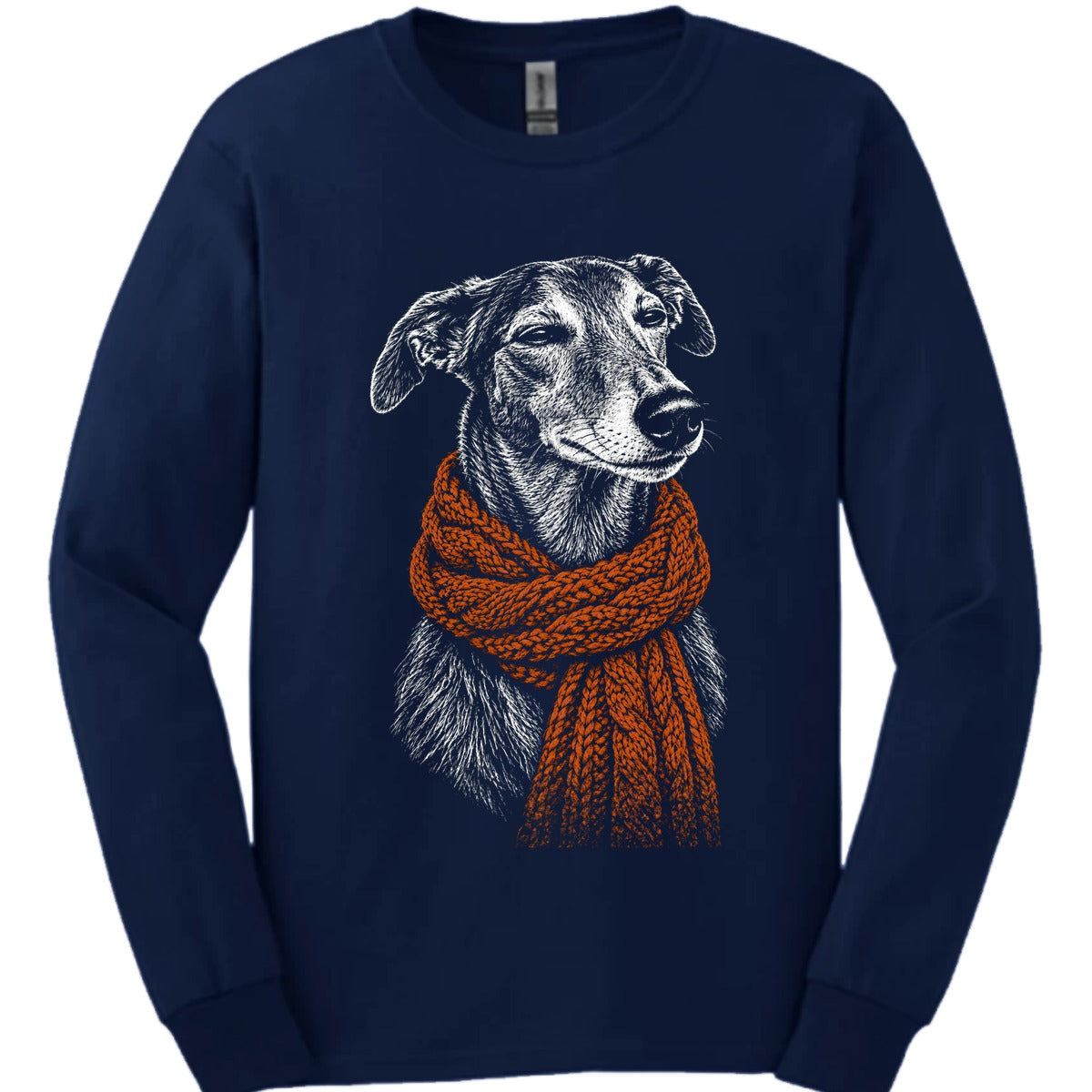 Greyhound Winter Dog Long Sleeve Shirt Gift For Dog Lover
