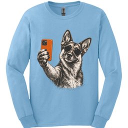 German Shepherd Selfie Dog Long Sleeve Shirt Gift For Dog Lover