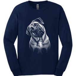 Mastiff Tilted Dog Long Sleeve Shirt Gift For Dog Lover