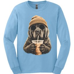 Newfoundland Hipster Dog Long Sleeve Shirt Gift For Dog Lover