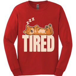 Finnish Spitz Tired Dog Long Sleeve Shirt Gift For Dog Lover
