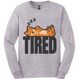 Finnish Spitz Tired Dog Long Sleeve Shirt Gift For Dog Lover