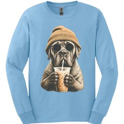 Mastiff Hipster Dog Long Sleeve Shirt Gift For Dog Lover