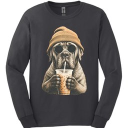 Mastiff Hipster Dog Long Sleeve Shirt Gift For Dog Lover