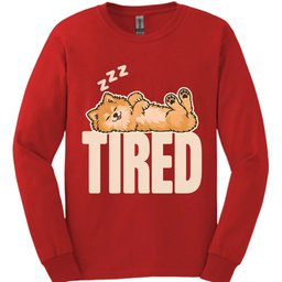 German Spitz Tired Dog Long Sleeve Shirt Gift For Dog Lover