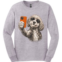 Goldendoodle Selfie Dog Long Sleeve Shirt Gift For Dog Lover