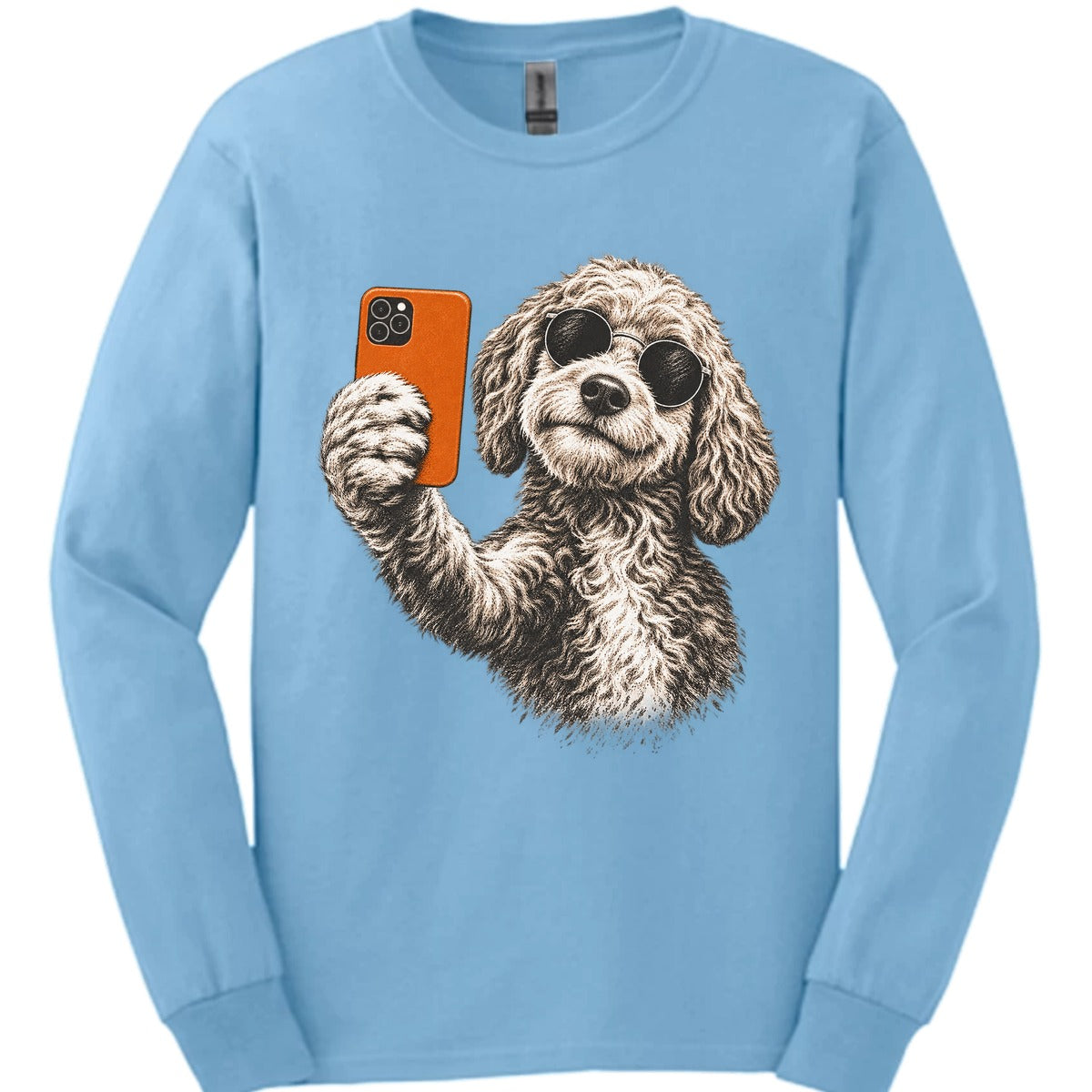 Goldendoodle Selfie Dog Long Sleeve Shirt Gift For Dog Lover